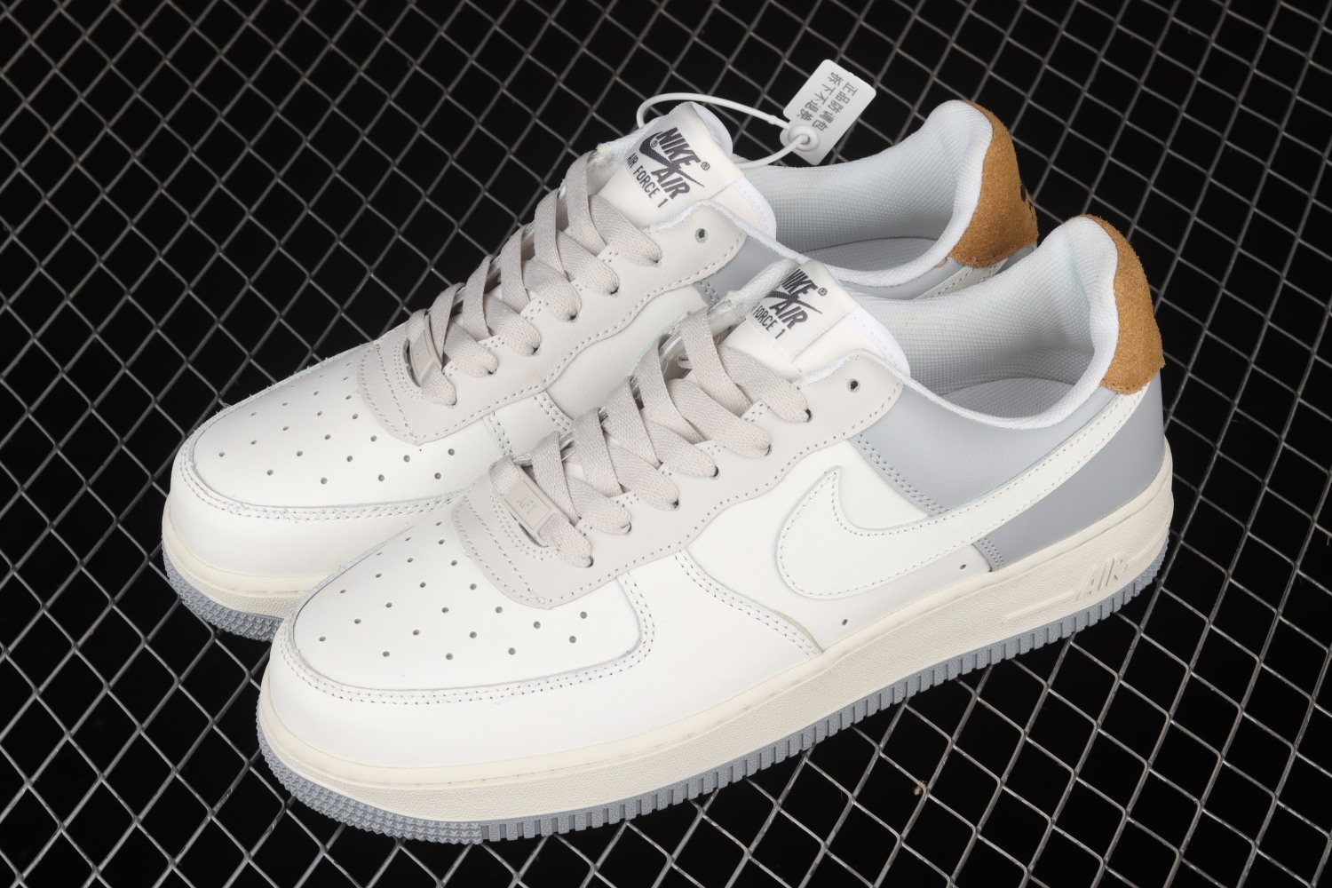 Nike Air Force 1 07 Low White Grey Brown Shoes CK5593-101