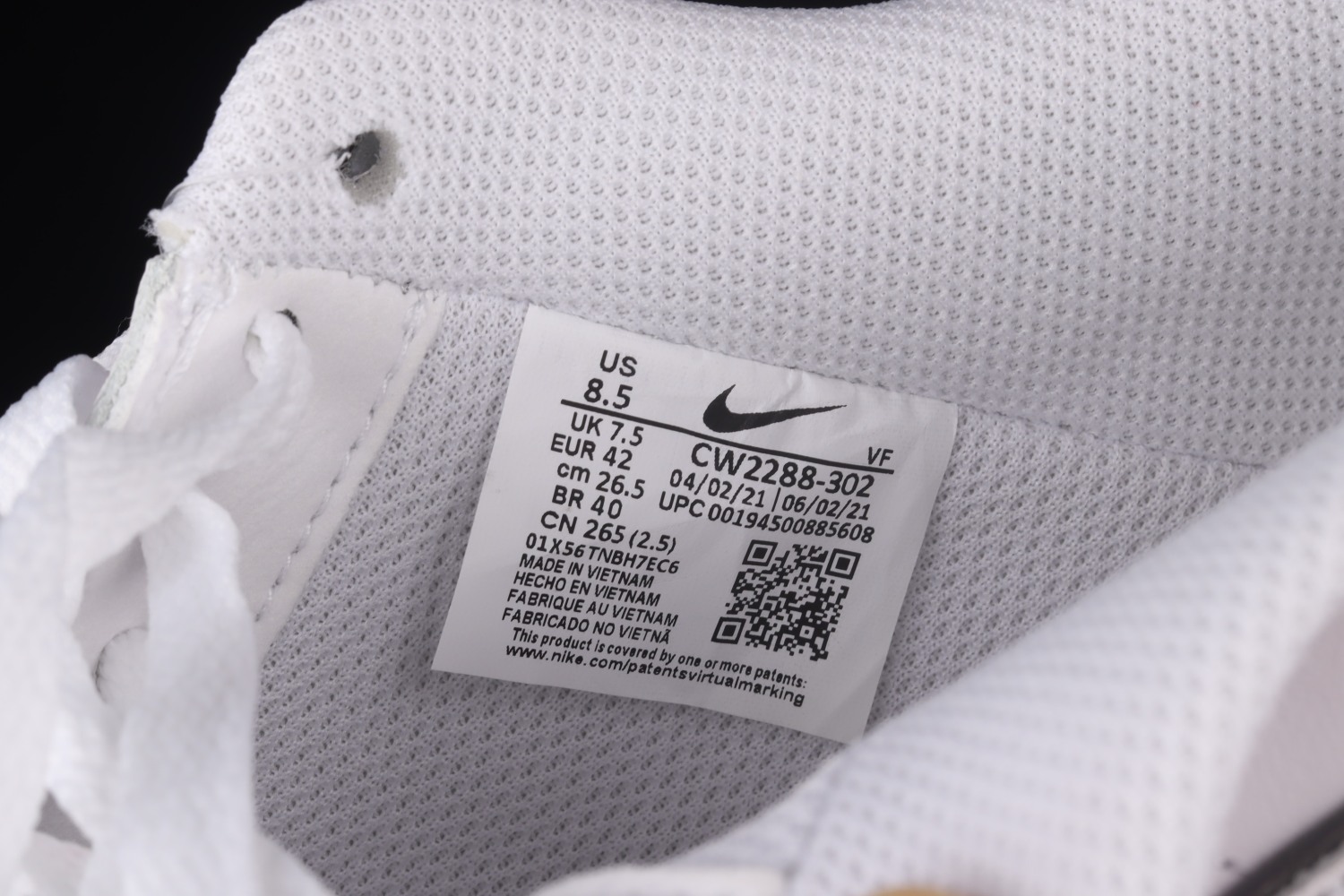 Nike Air Force 1 07 Low Xavier White Black Shoes CW2288-302