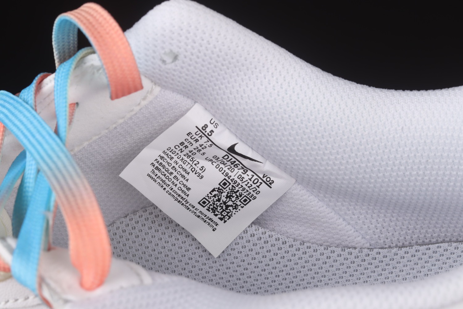 Nike Air Force 1 07 Low White Pink Blue Black DJ4679-101