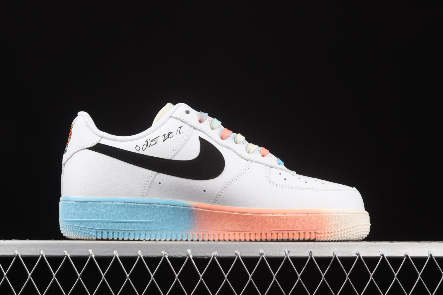 Nike Air Force 1 07 Low White Pink Blue Black DJ4679-101