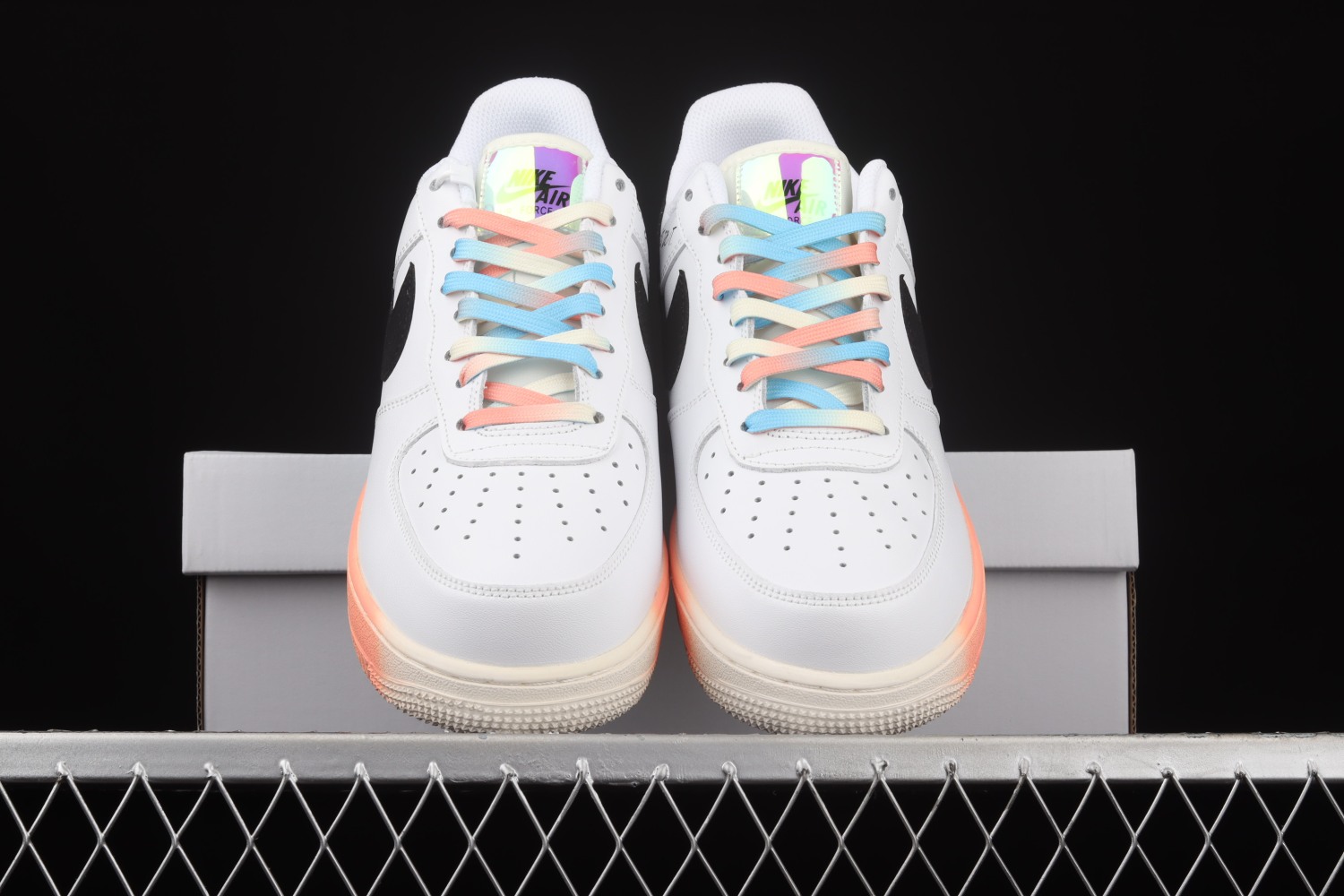 Nike Air Force 1 07 Low White Pink Blue Black DJ4679-101