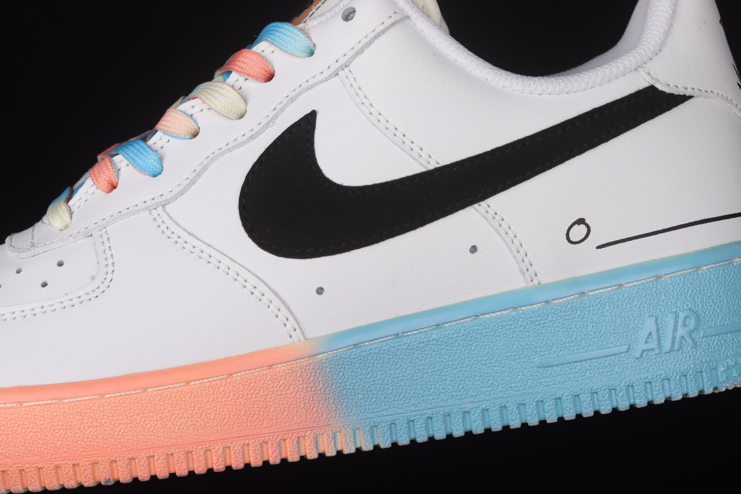 Nike Air Force 1 07 Low White Pink Blue Black DJ4679-101