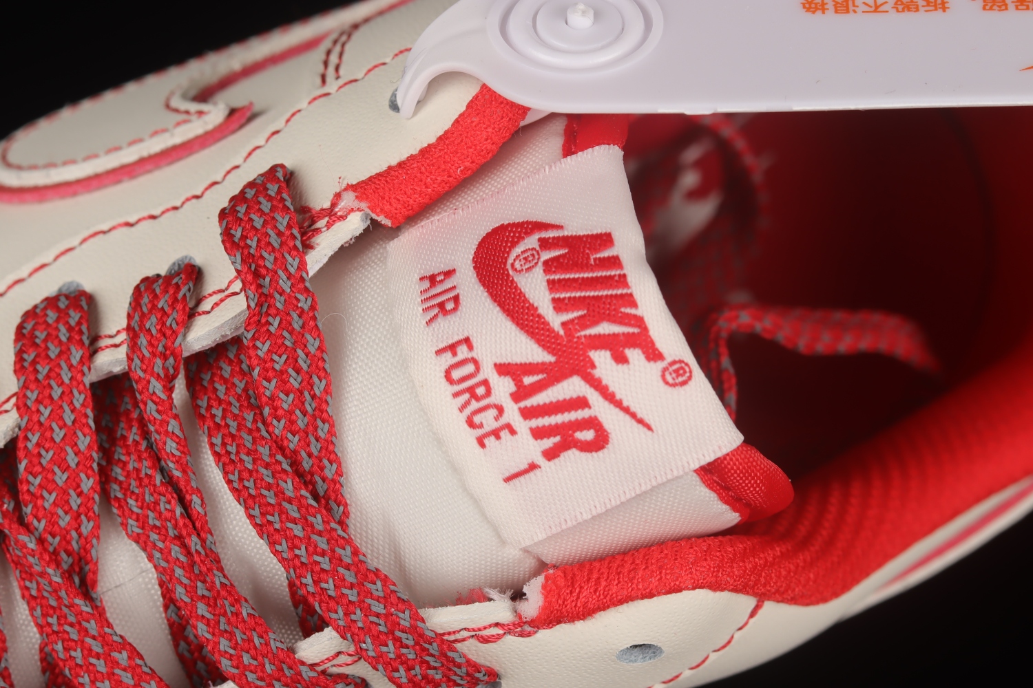 Nike Air Force 1 07 Low White University Red Shoes 315122-707