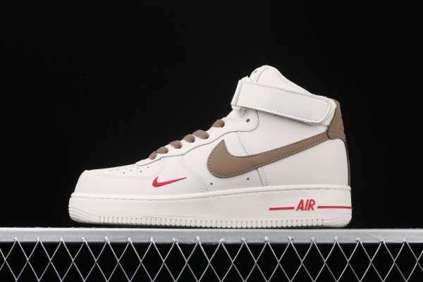 Nike Air Force 1 High ID Beige Brown Casual Shoes 808788-995
