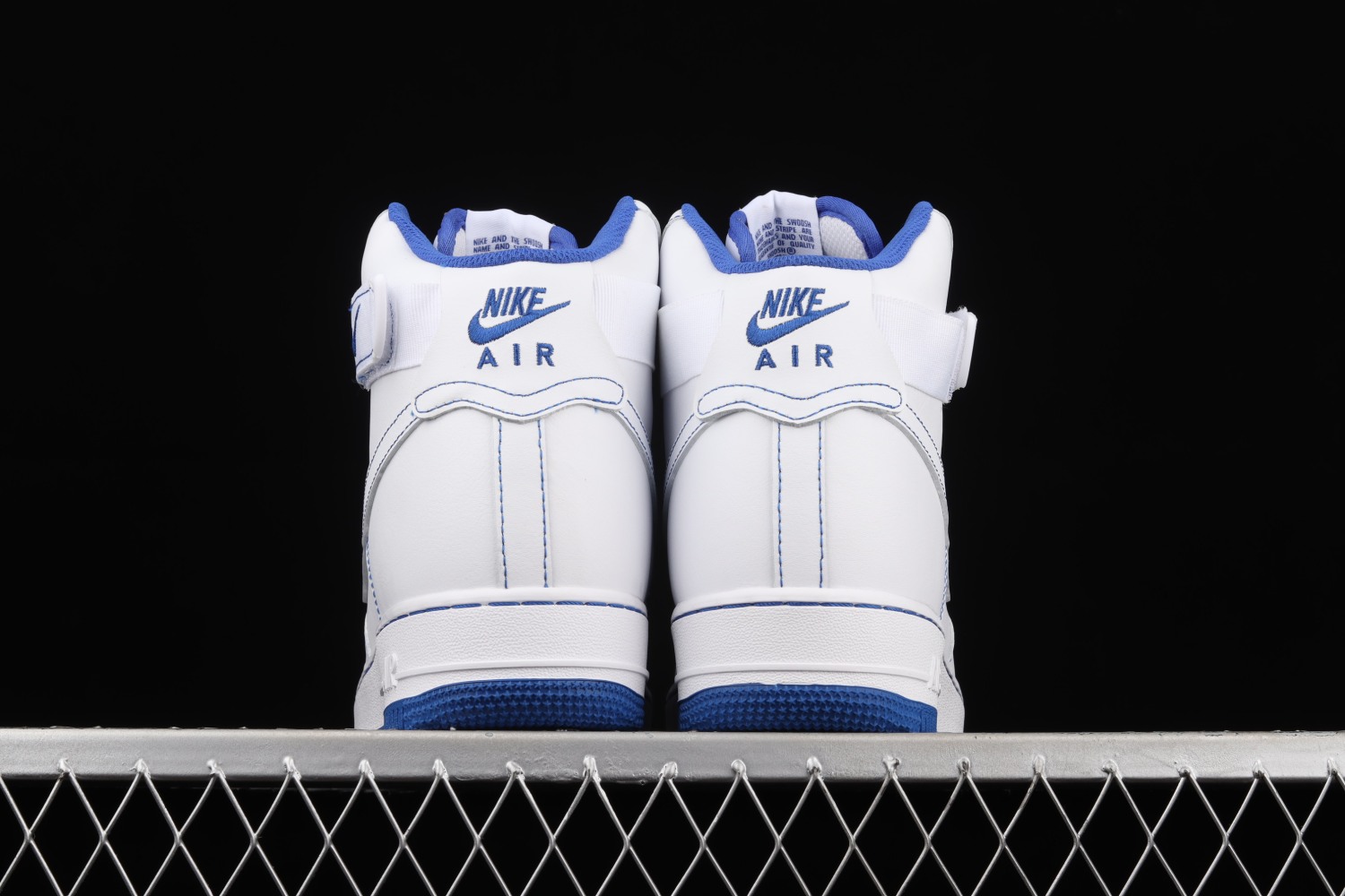 Nike Air Force 1 High White Royal Blue Contrast Stitch  CV1753-101