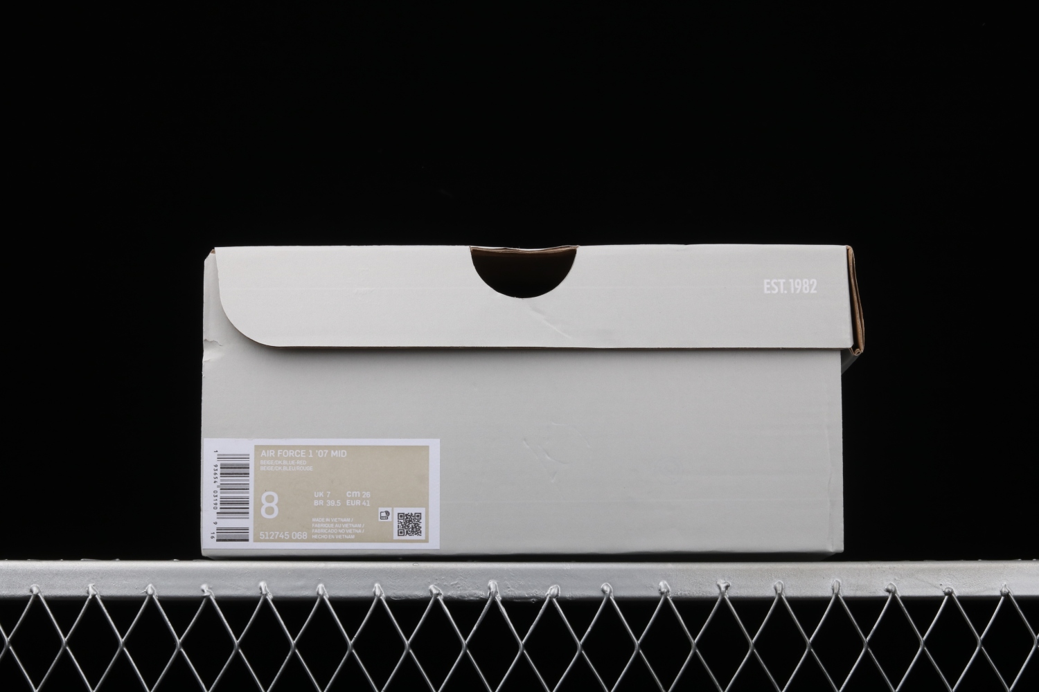 Nike Air Force 1 07 Mid Beige Dark Blue University Red 512745-068