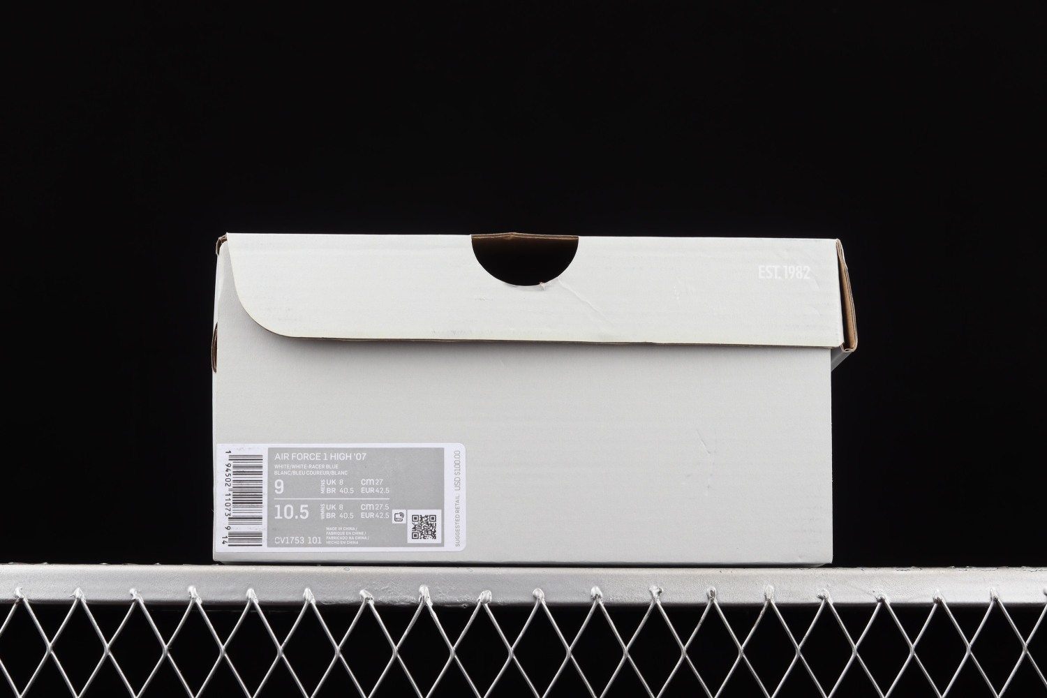 Nike Air Force 1 High White Royal Blue Contrast Stitch  CV1753-101