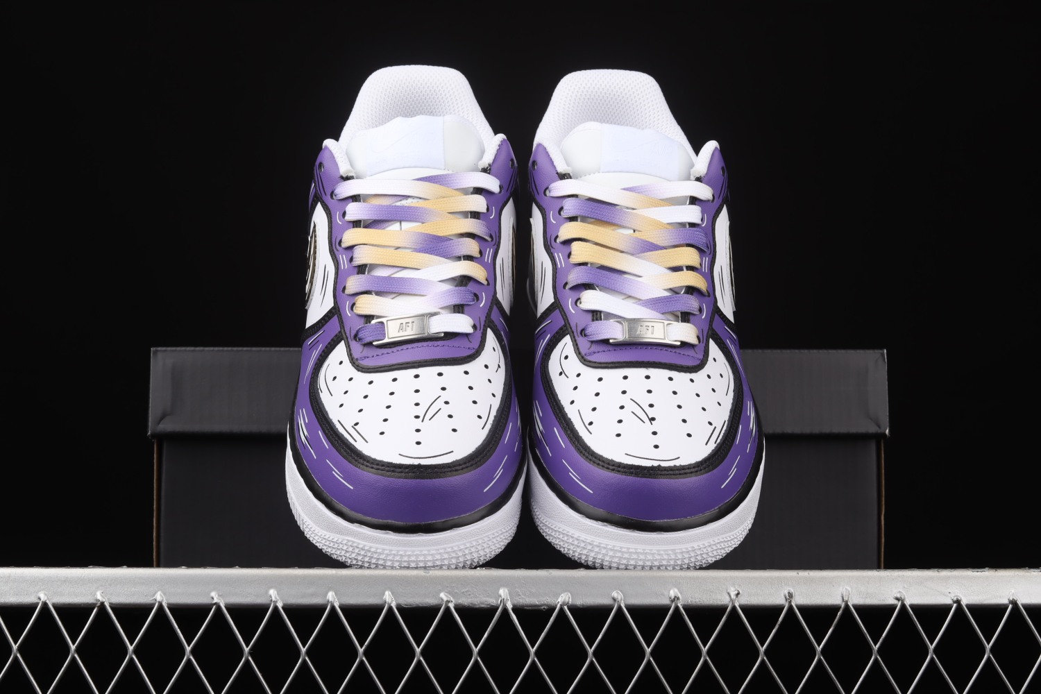 Nike Air Force 1 07 Purple Gold White CW2288-216