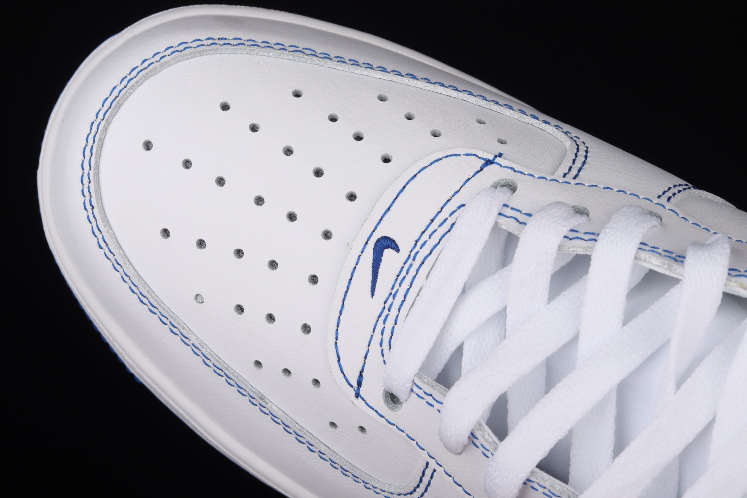 Nike Air Force 1 High White Royal Blue Contrast Stitch  CV1753-101
