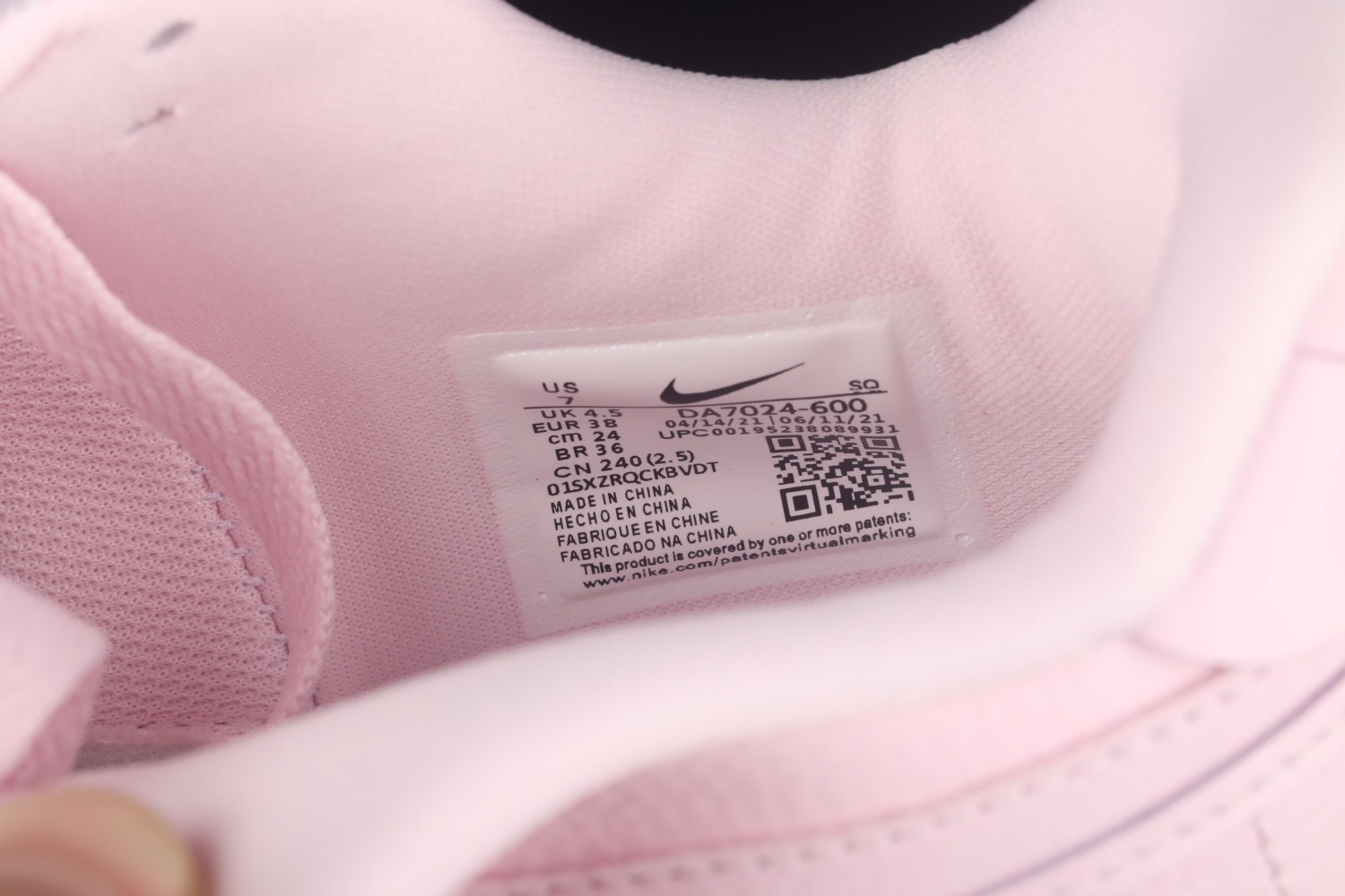 Nike Air Force 1 Low Fontanka Foam Pink (W) DA7024-600