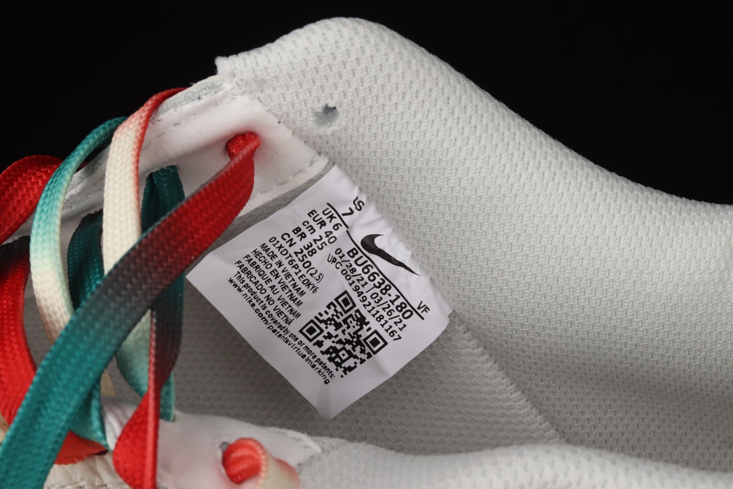 Nike Air Force 1 Low  07 White Green University Red BU6638-180