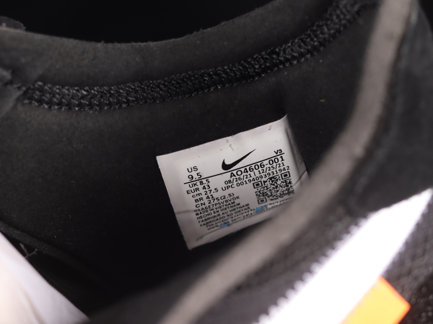Nike Air Force 1 Low Off-White Black White AO4606-001