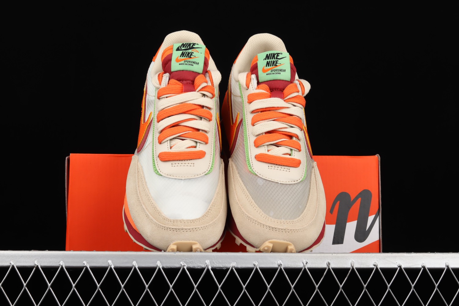 Nike LDWaffle CLOT sacai Net Orange Blaze  DH1347-100