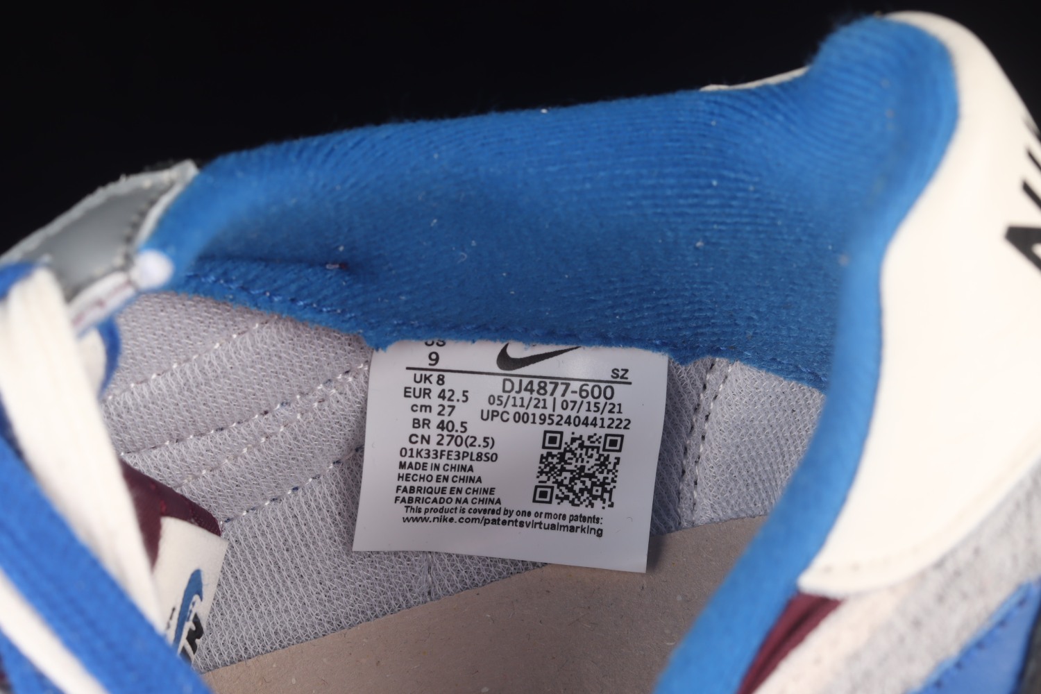 Nike LD Waffle sacai Undercover Night Maroon Team Royal DJ4877-600