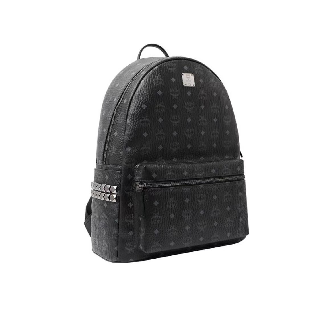 MCM Stark Backpack Visetos Side Studs Medium Black