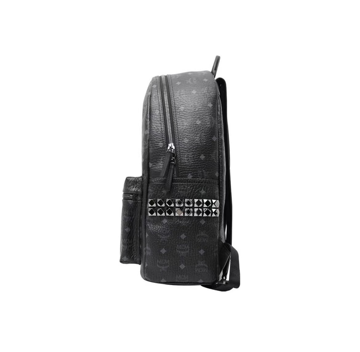 MCM Stark Backpack Visetos Side Studs Medium Black