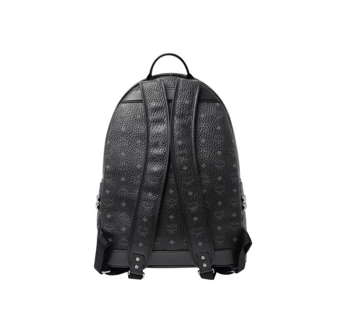 MCM Stark Backpack Visetos Side Studs Medium Black
