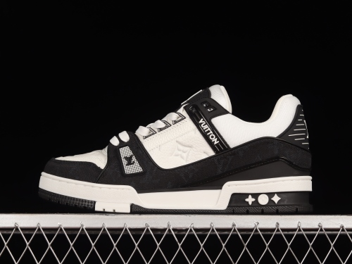 Louis Vuitton LV Trainer White Black 1A9JGB/1A9JG3