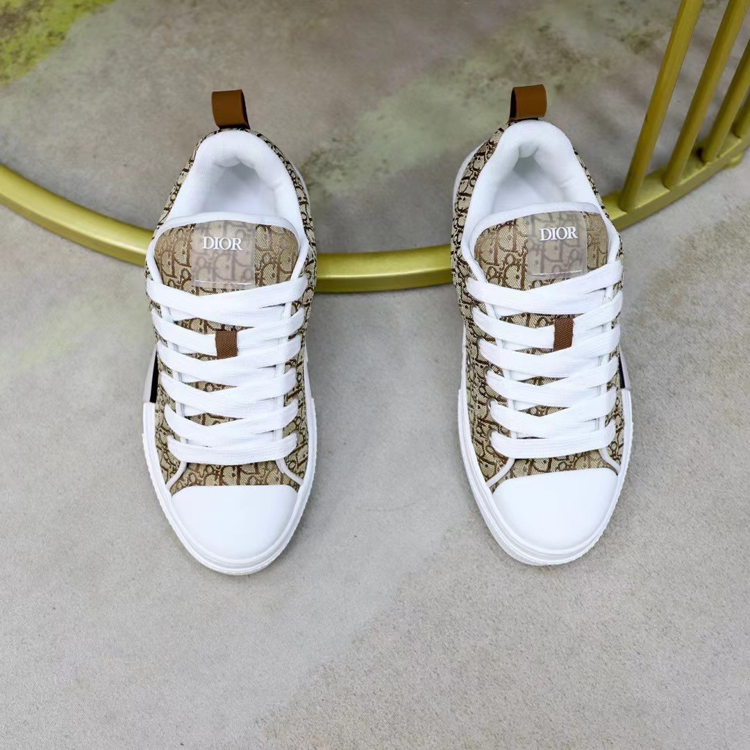 Di*r B23 Skater Low Top Beige Dior Oblique Jacquard  3SN292ZUY_H100