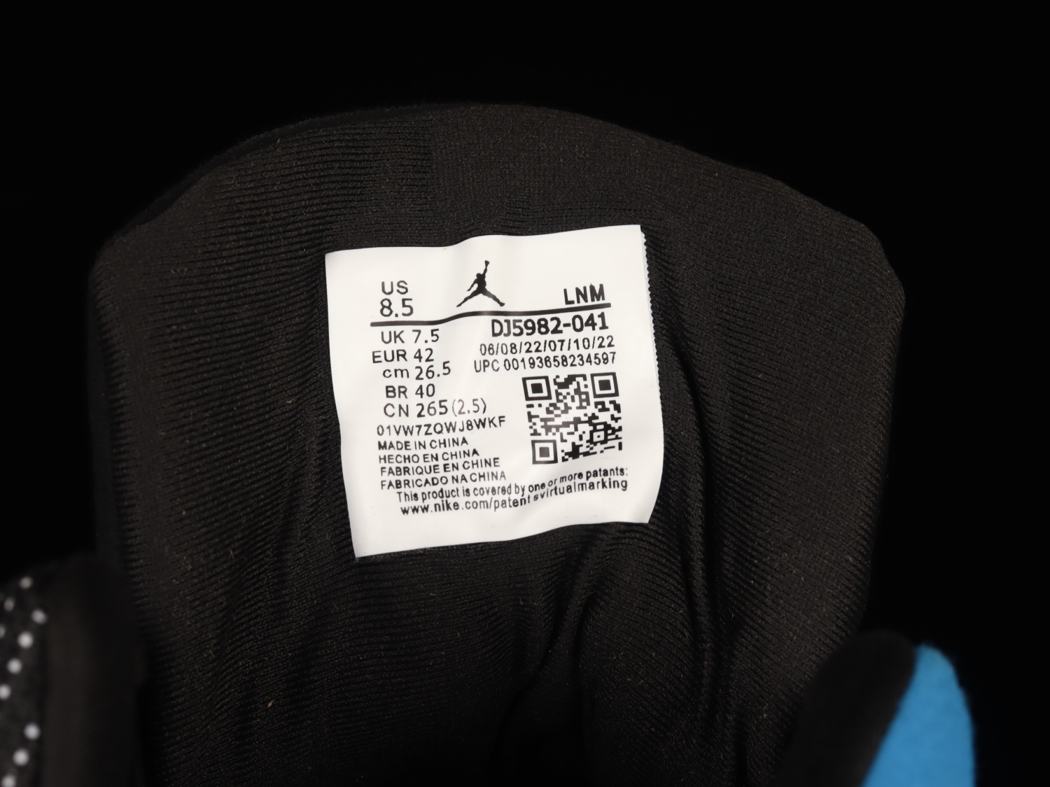 Jordan 13 Retro Black University Blue (PS) 414571-041