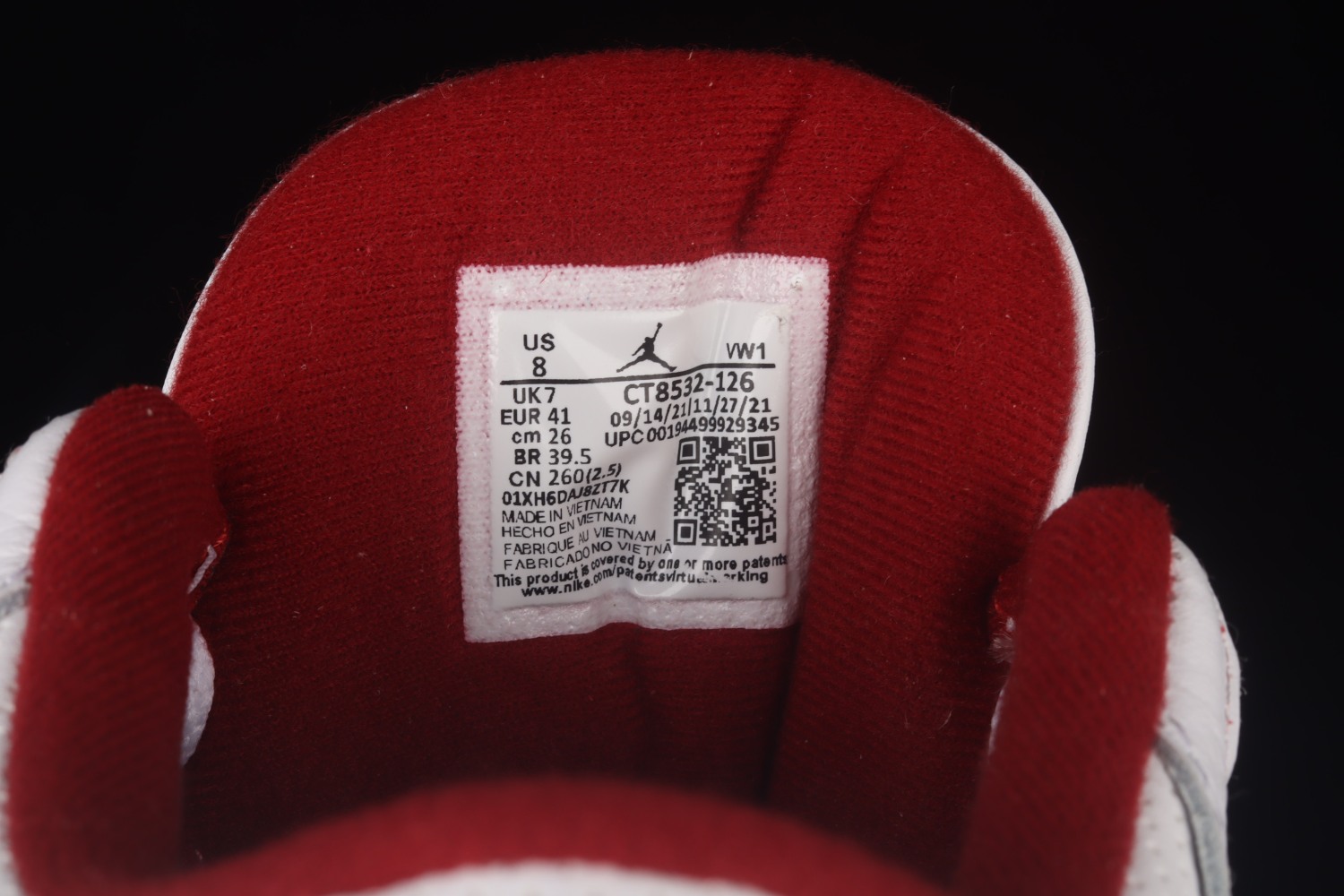 Jordan 3 Retro Cardinal Red CT8532-126