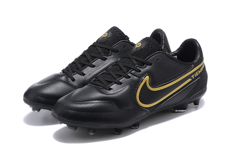 Nike Tiempo Legend 9 Elite FG Black Metallic Gold CZ8482-007
