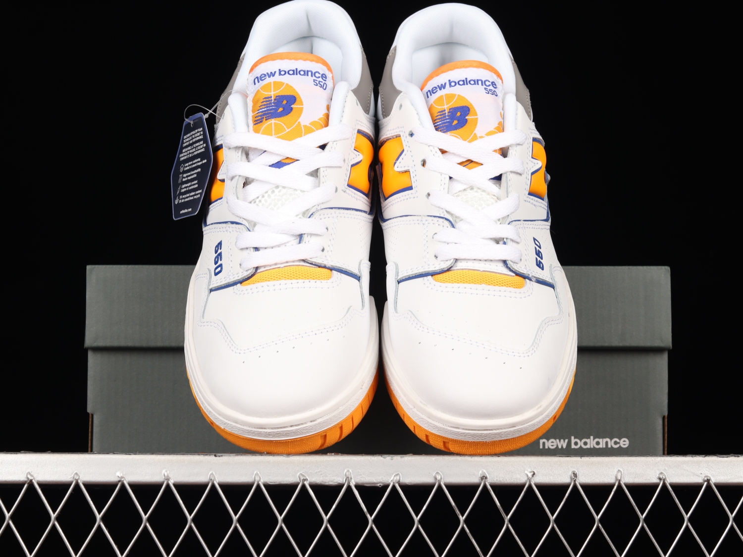 New Bal*nce 550 White Vibrant Orange BB550WTO