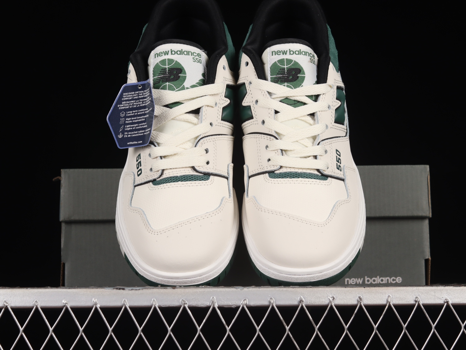 New Bal*nce 550 Sea Salt Pine Green BB550VTC