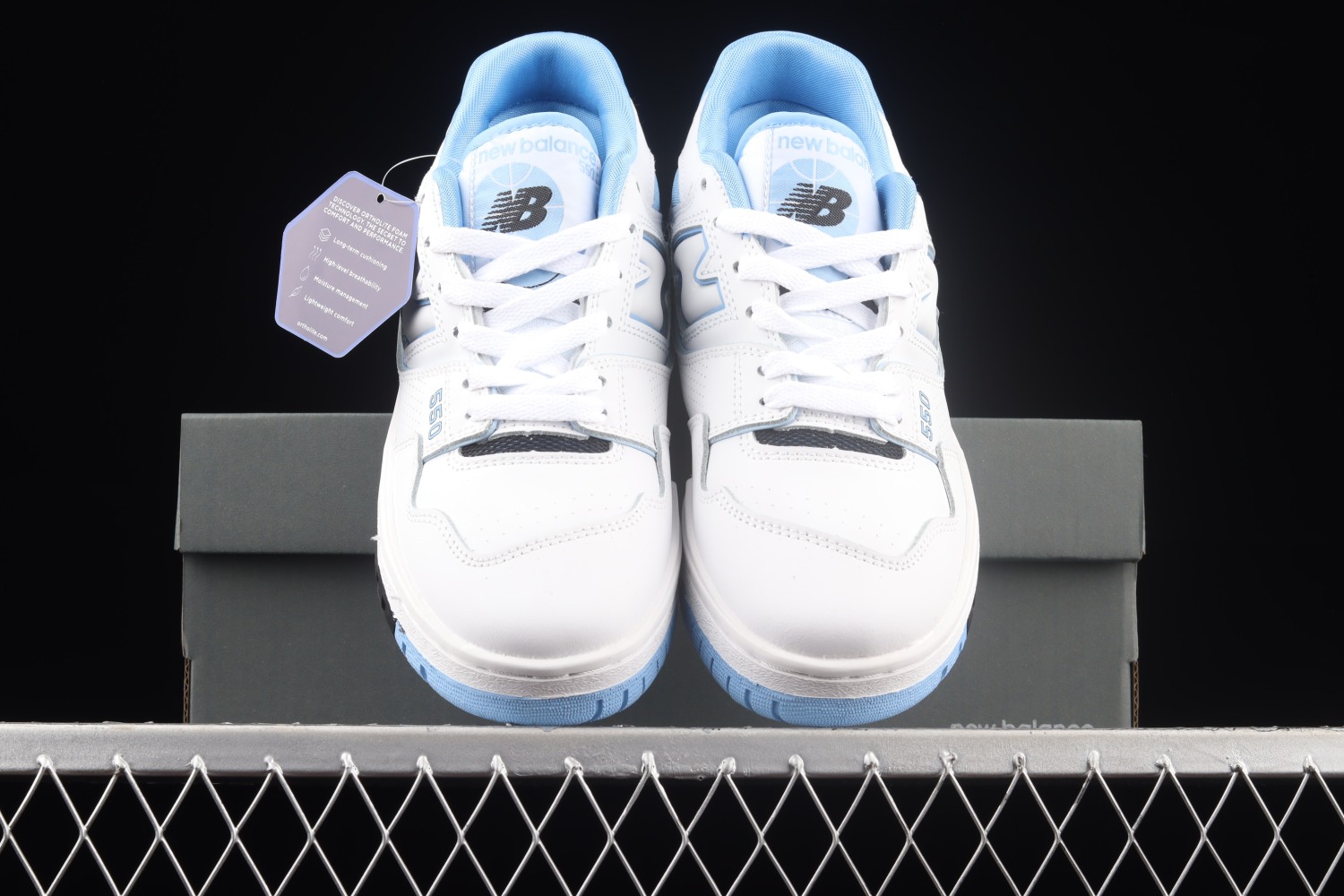New Bal*nce 550 UNC White University Blue BB550HL1