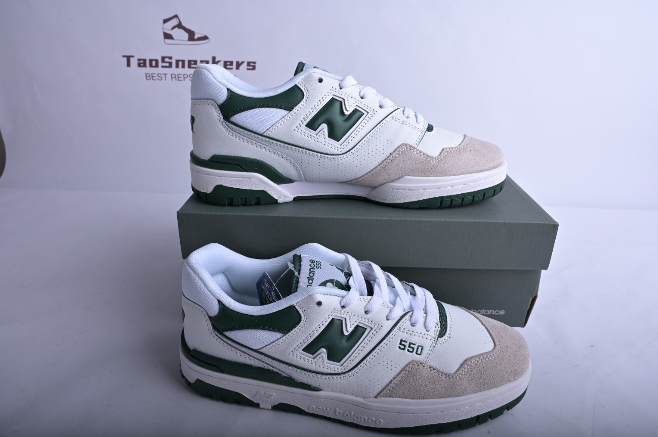 New Bal*nce 550 White Green BB550WT1