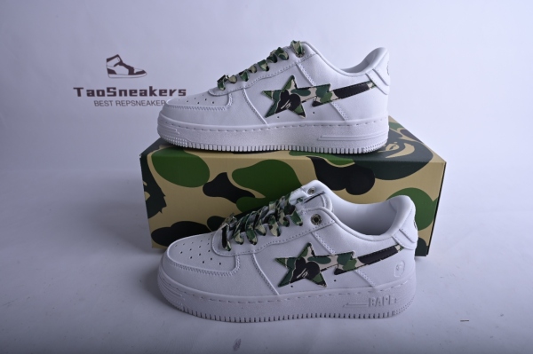 A Bathing Ape Bape Sta Low White ABC Camo Green M191045G