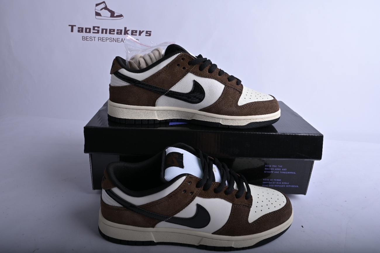 Nike SB Dunk Low White Black Trail End Brown 304292-102