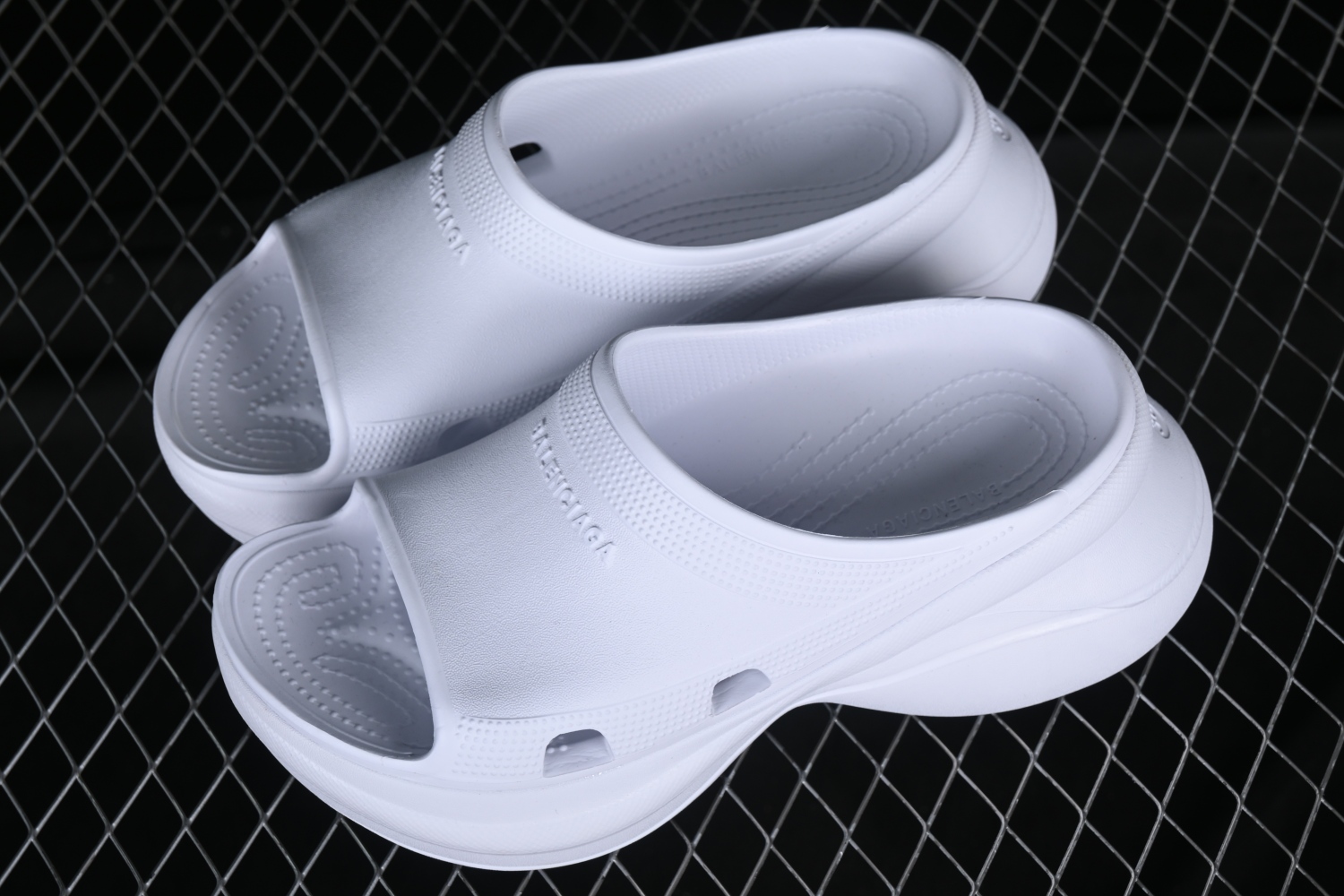 Bal**ciaga x Crocs Pool Slide Sandals White (Women