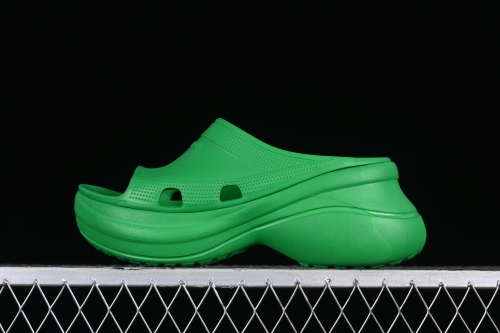 Bal**ciaga  x Crocs Pool Slide Sandals Green W1S8E3033