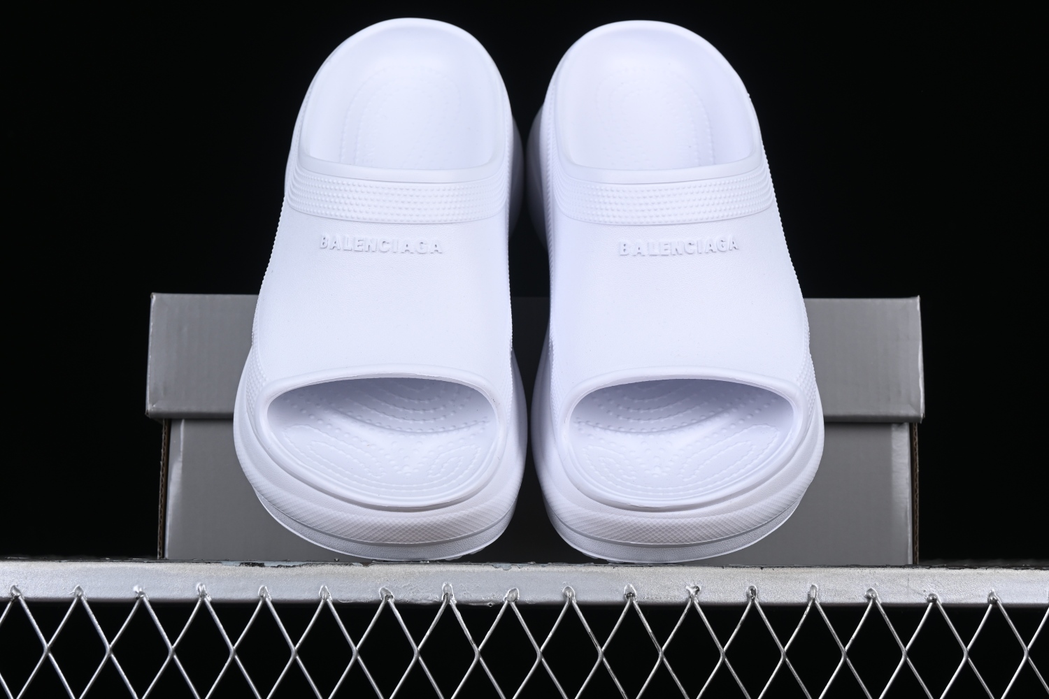 Bal**ciaga x Crocs Pool Slide Sandals White (Women