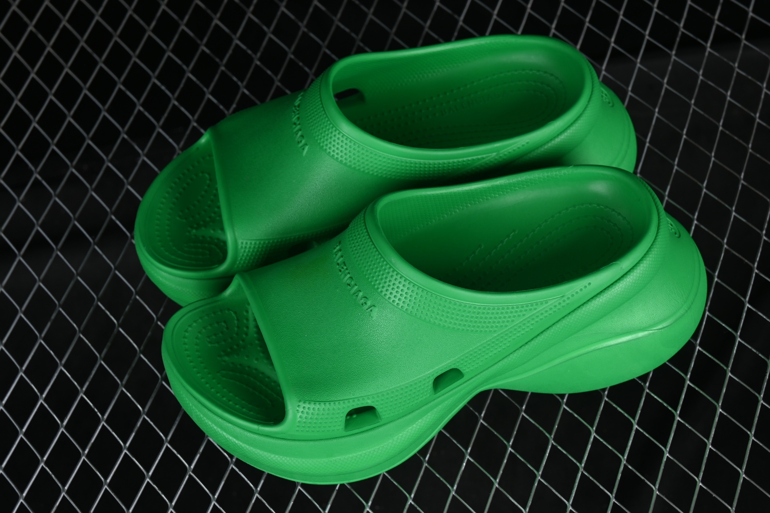 Bal**ciaga  x Crocs Pool Slide Sandals Green W1S8E3033