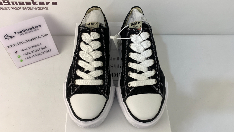 Maison Maison Mihara Yasuhiro Peterson OG Sole Canvas Low Black A01FW702