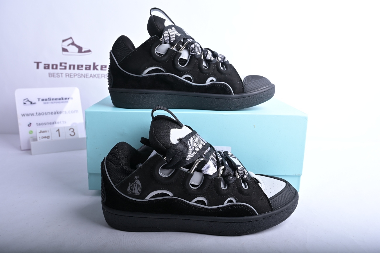 Lanvin Curb Sneaker Black Grey FM-SKRK11-REFL-P2210