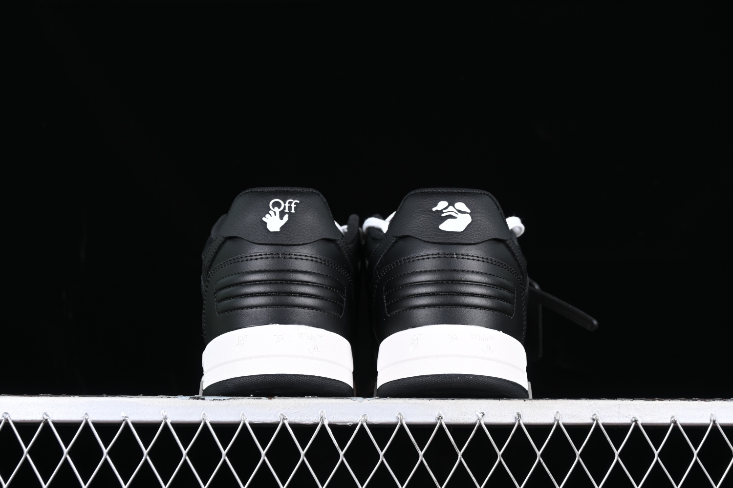 OFF-WHITE Out Of Office OOO Low Tops White Black White OMIA189C99LEA0011004