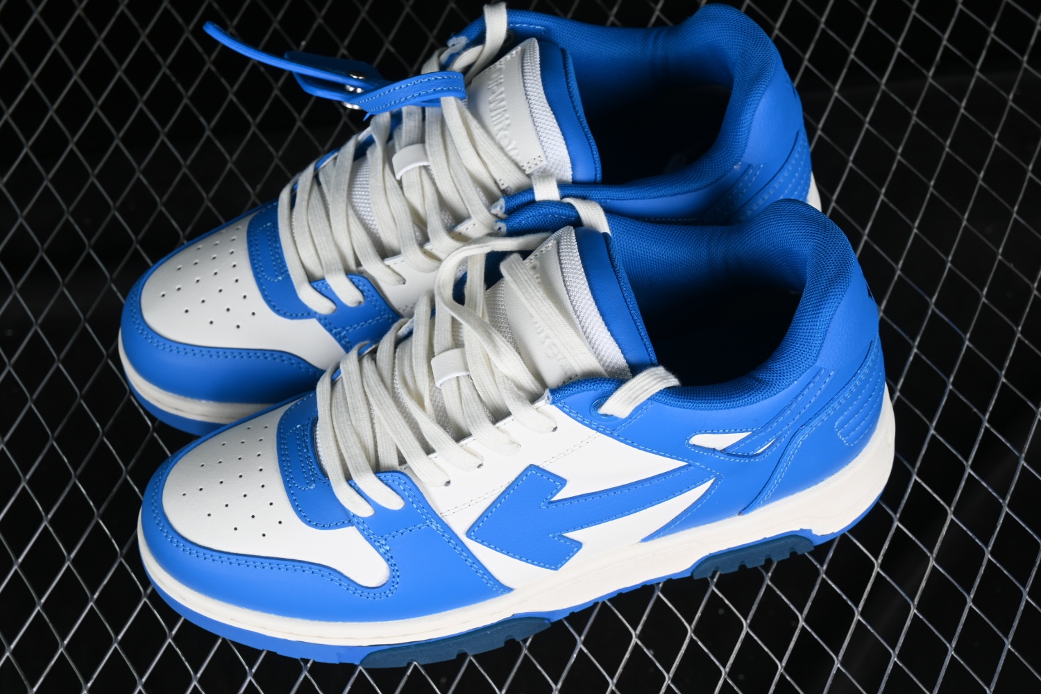 OFF-WHITE Out Of Office OOO Low Tops White Blue (FW22) OMIA189F22LEA0014501