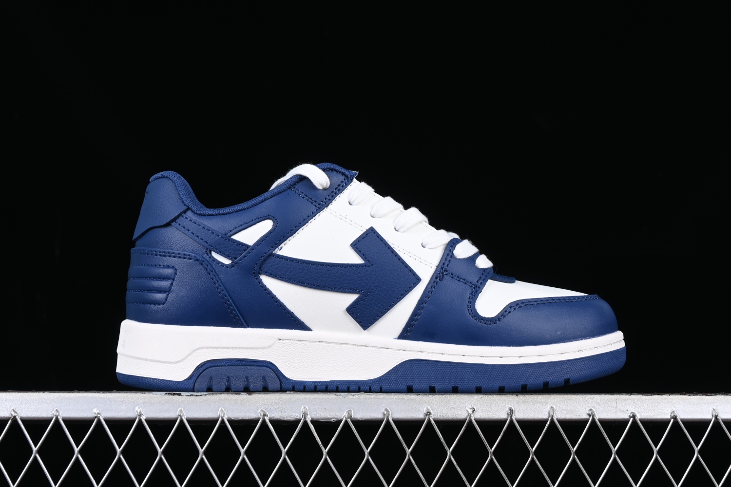 OFF-WHITE Out Of Office  OOO  Low Tops Dark Blue White OMIA189S22LEA0010142