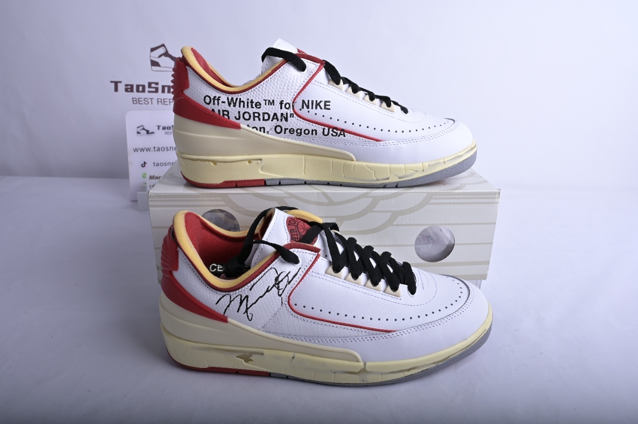Jordan 2 Retro Low SP Off-White White Red   DJ4375-106（Original Batch）