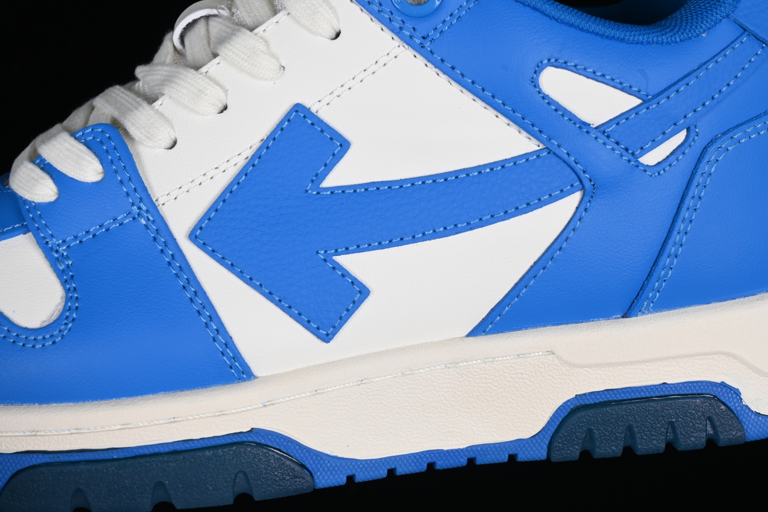 OFF-WHITE Out Of Office OOO Low Tops White Blue (FW22) OMIA189F22LEA0014501
