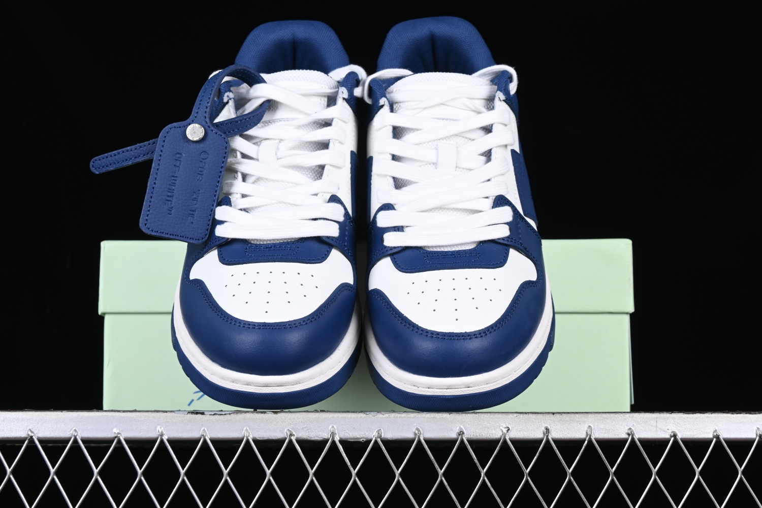 OFF-WHITE Out Of Office  OOO  Low Tops Dark Blue White OMIA189S22LEA0010142