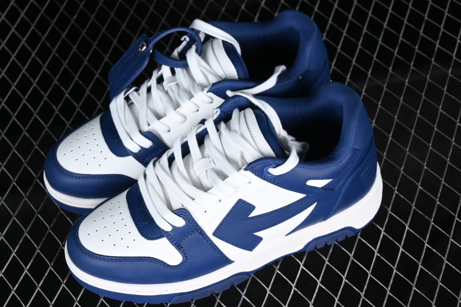 OFF-WHITE Out Of Office  OOO  Low Tops Dark Blue White OMIA189S22LEA0010142