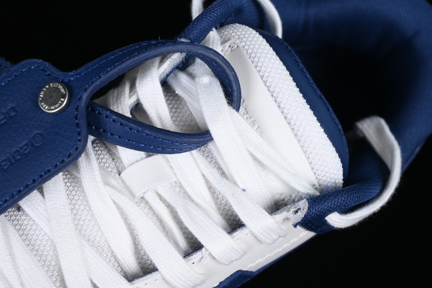 OFF-WHITE Out Of Office  OOO  Low Tops Dark Blue White OMIA189S22LEA0010142