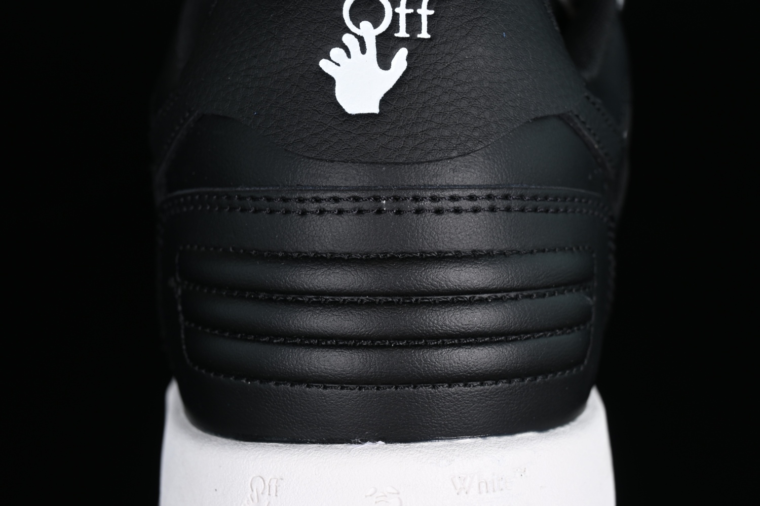 OFF-WHITE Out Of Office OOO Low Tops White Black White OMIA189C99LEA0011004