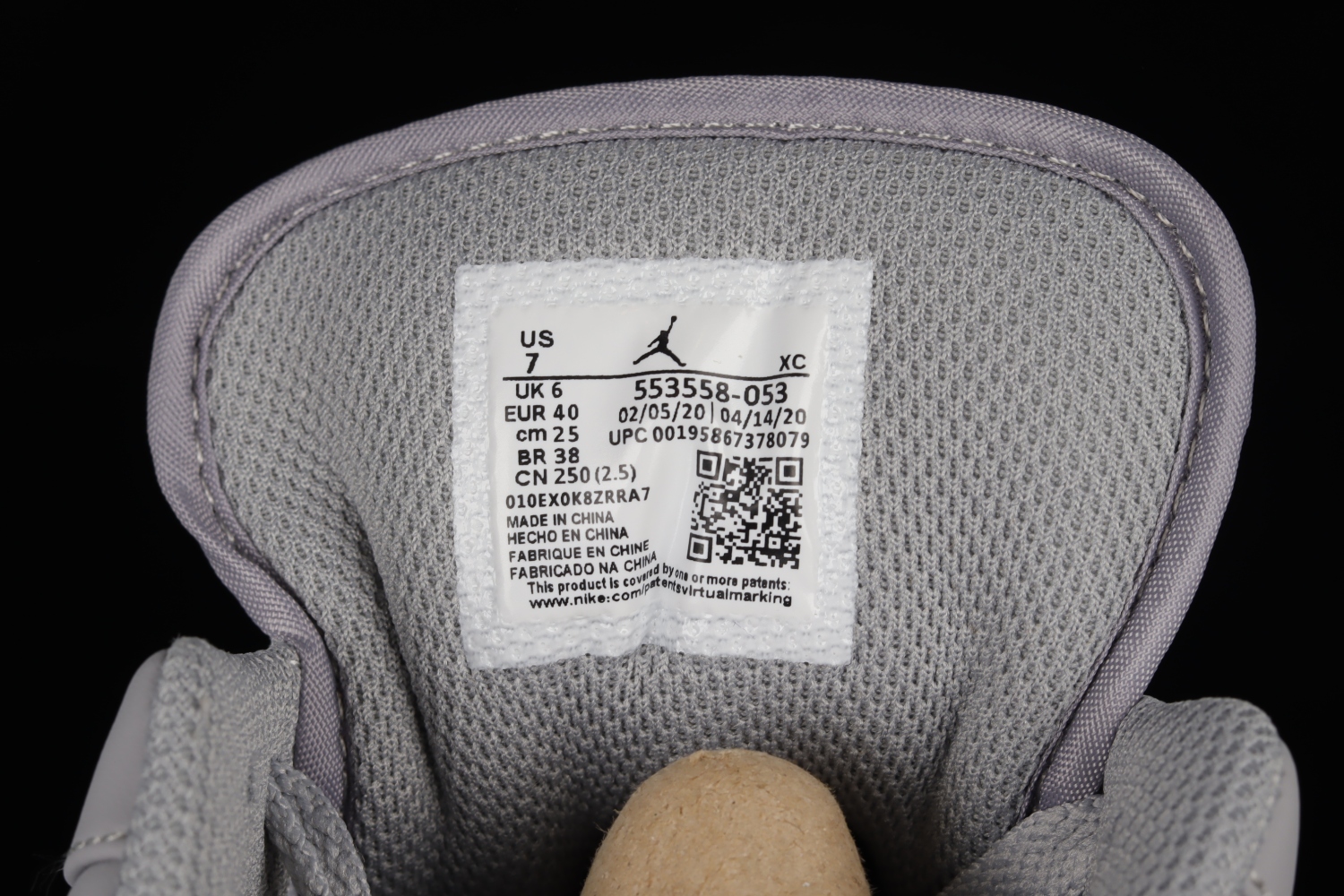 Air Jordan 1 Low Vintage Stealth Grey 553558-053
