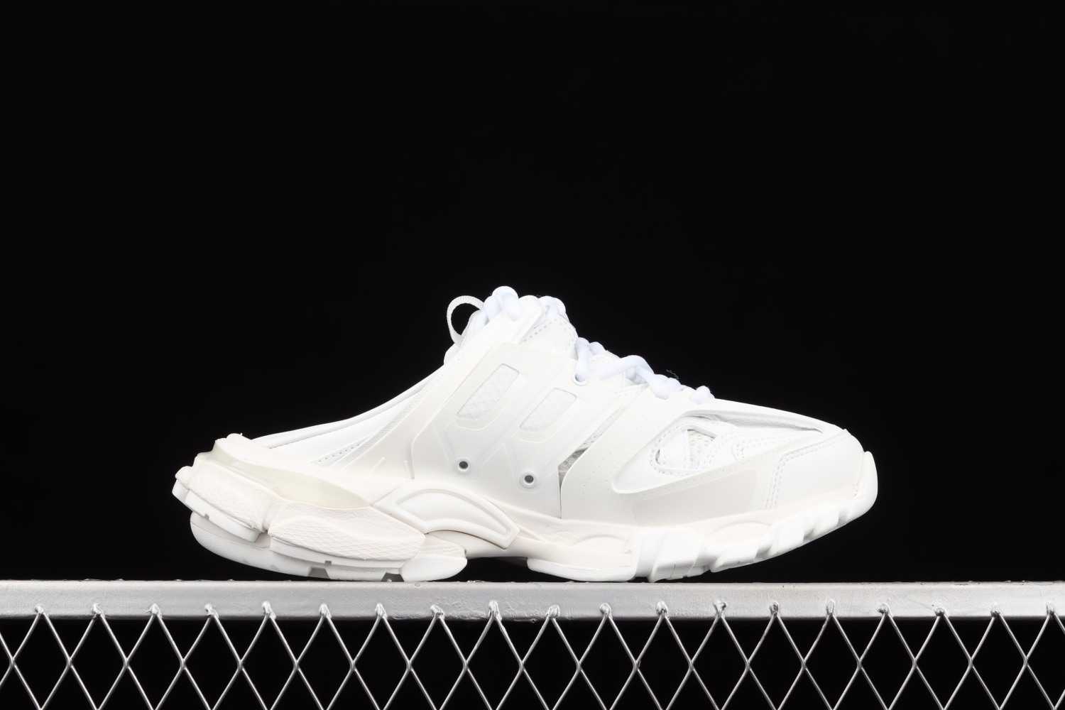Bal**ciaga Track Mule White W3CP66509