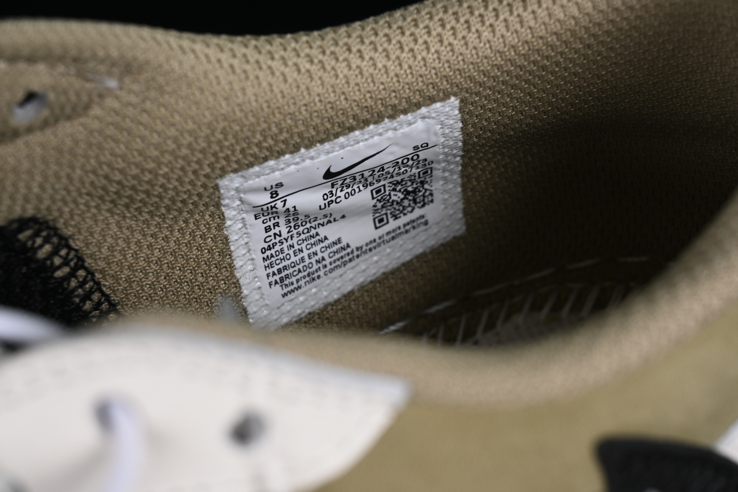 Jordan 1 Retro Low Golf Travis Scott Neutral Olive FZ3124-200